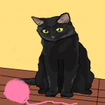 Cat a strofic art picture