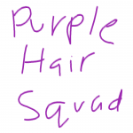Purple hair squad picture