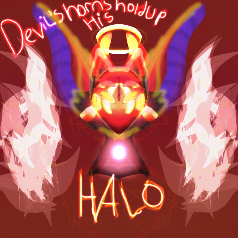 Pixilart .Devil's Horns Hold up His Halo. uploaded by Certus