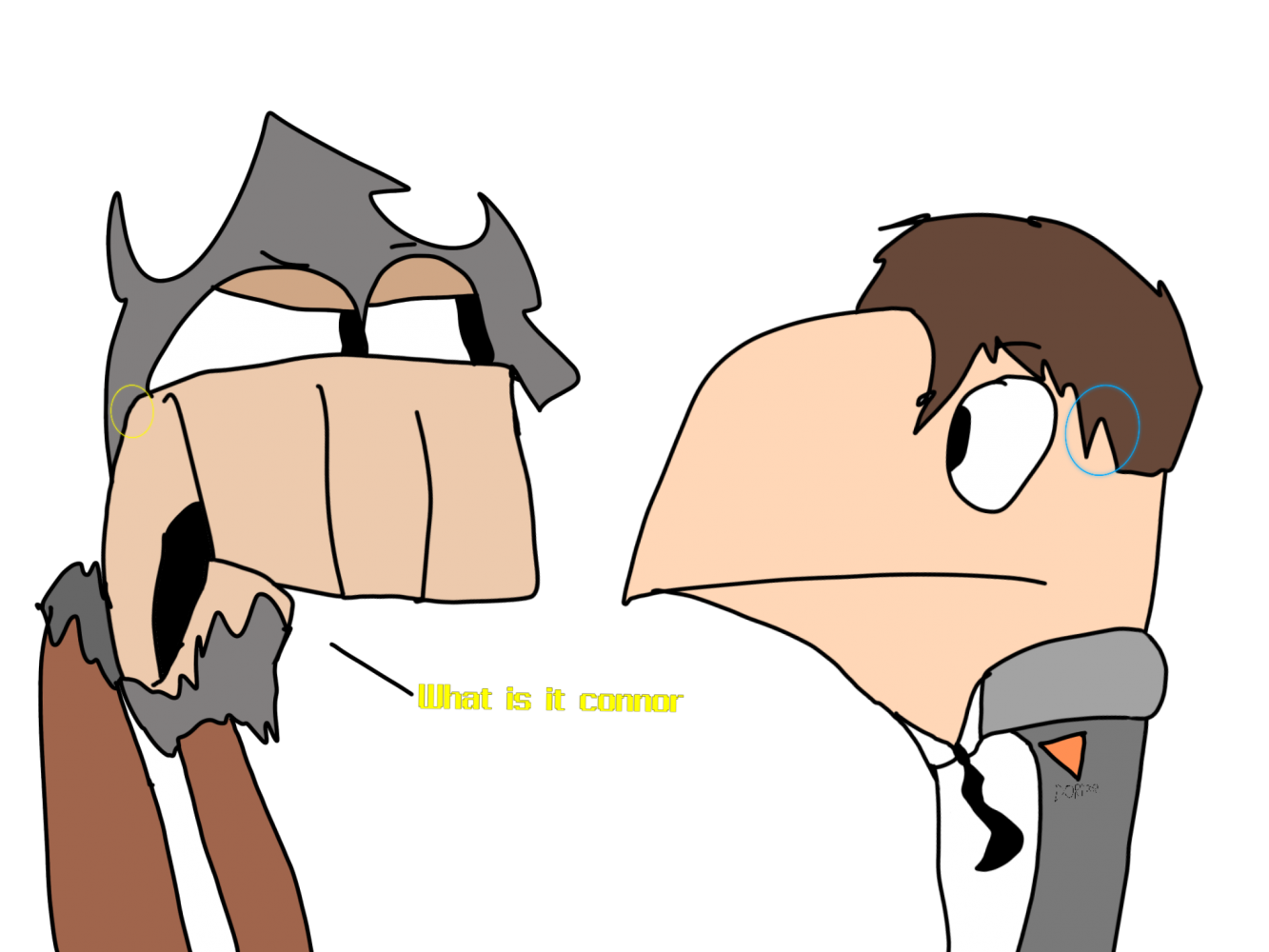 pixilart connor and his dad from dbh by oblivionguard